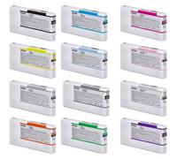 Juego completo de cartuchos de tinta de 350 ml para SC-T3400, SC-T3400N, SC-T5400, SC-T3405, SC-T3405N, SC-T5405