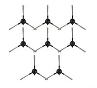 Juego completo de cepillos laterales de repuesto para Xiaomi para robot aspirador MIJIA E5, modelo C108, con cerdas de nailon flexibles para limpieza de esquinas, cubo de plástico duradero, montaje