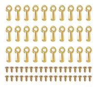 Juego completo de clips para marcos de fotos, 100 piezas con tornillos para marcos de fotos y arte (dorado)