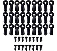 Juego completo de clips para marcos de fotos, 100 piezas con tornillos para marcos de fotos y arte (negro)
