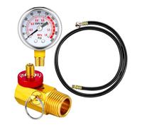 Juego completo de colector de tanques de aire de latón multiusos con manómetro y manguera flexible para un uso diario eficiente juego de reparación de tanques de aire