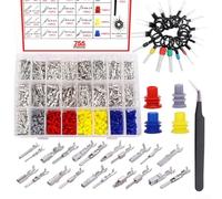 Juego completo de conectores de cobre estañado, colección completa de 755 terminales macho y hembra, perfectamente adecuados para una variedad de necesidades automotrices