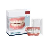 Juego completo de dentaduras postizas superiores e inferiores: dientes postizos moldeables de fácil aplicación for una restauración instantánea de la sonrisa, kit de dentaduras postizas DIY(1pcs)