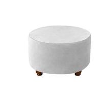 Juego completo de funda de taburete de terciopelo suave redondo y elástico para sala de estar y dormitorio, tamaño A3, tamaño M, elegante protector para decoración del hogar y muebles