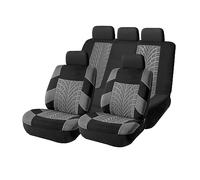 Juego Completo de Fundas de Asiento de Coche, Protectores de Asiento Delantero de poliéster con Fundas de Asiento Trasero de Banco Dividido, Cojines de Asiento Deportivos Transpirables y Gruesos,