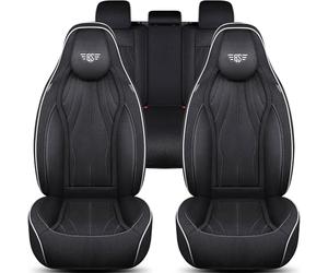 Juego completo de fundas de asiento para BMW Serie 3 F30 y F31 año de fabricación 2011-19 en negro FL3