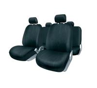 +PWR Car Parts Juego de Fundas de Asiento Universales Venezia Negras. Airbag Compatibles, Cremallera Trasera Partida. Completo para 5 Asientos.