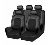 Juego Completo de Fundas de Asientos de Cuero para For-d Ecosport 2018-2024+, 9 Piezas Transpirable Cubreasiento Interior Accesorios,A/9pcs Set Black