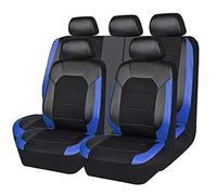 Juego Completo De Fundas para Asientos De Coche De Cuero para Citroen C3 C4 C52017-2023, Impermeable Completo Juegos Cubreasientos Protectores Interior Accesorios,A/Black-Blue