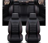 Juego Completo De Fundas para Asientos De Coche De Cuero para Ford Mondeo MK4 2007-2023, Impermeable Completo Juegos Cubreasientos Protectores Interior Accesorios,A/Blackred