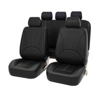 Juego Completo De Fundas para Asientos De Coche De Cuero para Kia Carens(5seats) 2013-2016, Impermeable Completo Juegos Cubreasientos Protectores Interior Accesorios,A/Black