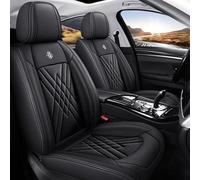 Juego Completo De Fundas para Ford Ranger T6 Ranger Double 2015-2024,Cómodo Cuero Antideslizante Cubreasientos,A/Black