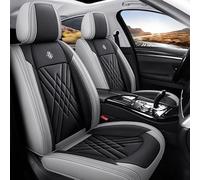 Juego Completo De Fundas para Mitsubishi Lancer 8. Generation 2006-2016,Cómodo Transpirable Cuero Antideslizante Cubreasientos,Protectores Todo Incluido Asiento Coche,E/BlackGrey