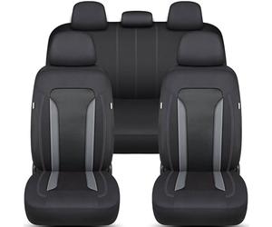 Juego completo de fundas protectoras para Citroen C4 Cactus 2 a partir de 2018 en negro/gris FT2