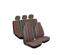 Juego completo de fundas universales para asientos de coche con respaldo alto y almohadilla para cinturón de seguridad, protector de volante para coche, SUV y camión.(AD032 9pcs)