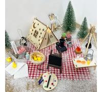 Juego completo de gnomos navideños, 38 piezas, accesorios para decoración navideña, juego de puerta de amigo invisible, con cadena de luces de 70 cm, duendes de Navidad, accesorios para puerta de