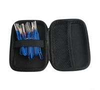 Juego completo de herramientas de extracción de terminales de 38 piezas para tareas de cableado de coche, incluye práctica bolsa de almacenamiento (azul)