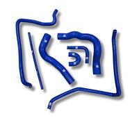 Juego Completo de Manguitos del Circuito de Agua Refrigerante compatible con Nissan Patrol 160 K160 SD33 y SD33T: Silicona Reforzada de 5mm y 4 capas. (Azul)