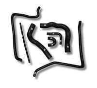 Juego Completo de Manguitos del Circuito de Agua Refrigerante compatible con Nissan Patrol 160 K160 SD33 y SD33T: Silicona Reforzada de 5mm y 4 capas. (Negro)