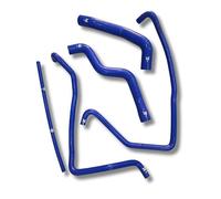 Juego Completo de Manguitos del Circuito de Agua Refrigerante compatible con Nissan Patrol TD27-260 K260: Silicona Reforzada de 5mm. (AZUL)