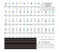 Juego completo de pegatinas para teclado, 88 pegatinas extraíbles para estudiantes de música, compatibles con varios tamaños de teclado