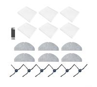 Juego completo de piezas de repuesto para Eufy G50 L60 para Hybrid Ses, incluye cuatro cepillos laterales, cuatro filtros, cuatro paños de fregona más un cepillo de limpieza (B)