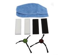 Juego completo de piezas de repuesto para robot aspirador Laresar Evol 3, 3 paños de fregona, 4 filtros, 4 cepillos laterales para un rendimiento óptimo (A)