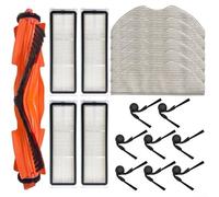 Juego completo de piezas de repuesto para Xiaomi S40 OV81 Robot Aspirador con cepillo principal Cepillos laterales Filtros Paños de fregona, Papel de filtro de plástico de nylon Componentes de
