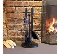 Juego completo de pinzas para chimenea de alta resistencia para chimenea, accesorios de acero, accesorios para chimenea