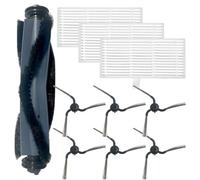 Juego completo de repuesto para cepillo principal lateral para aspiradora robot eufy C10 con estación de vaciado automático, incluye 1 cepillo principal, 3 filtros, 6 cepillos laterales para una