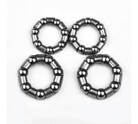 Juego completo de rodamientos de cubo de bicicleta de acero de 3/16 pulgadas delantero de 1/4 pulgadas trasero para carretera MTB Commuter cubos de rueda de ajuste de precisión de 20 mm 25 mm, jaula