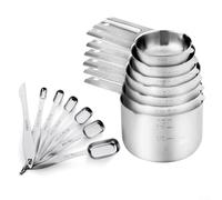 Juego completo de tazas y cucharas medidoras de 14 piezas, para todas las tareas culinarias