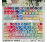 Juego completo de teclas para teclado mecánico MOA Height PBT por sublimación, compatible con MX 2.25U 2.75U, barra espaciadora 7U para teclado mecánico de eje cruzado de 61/64/68/87/96/104/108 teclas