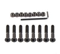 Juego completo de tornillos y tuercas para camiones con llave para monopatines, longboards y tablas de surf, hecho de acero resistente para un rendimiento fiable (45 mm)