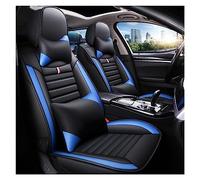 Juego Completo Funda Asiento Coche Cuero Para Ford Todos Los Modelos Para Fusion Para Edge Para Tourneo Para Kuga Para Mustang Protector Funda Asiento Coche(Bk Blue pillow)