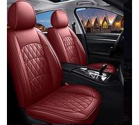 Juego Completo Fundas Asiento Coche Cuero Para Ford Para Mondeo Para C-max Para Focus Para Taurus Para Mustang Gt Para Territorio Para Ranger Para Galaxy Protectoras Asiento(Lafite Red,Standard)