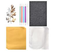 Juego Completo para impresión en frío con Hojas Doradas | Mango cómodo - Embossing sobre Papel de Aluminio con bolígrafos, para Pintura, proyectos Escolares, decoración del hogar y Postales