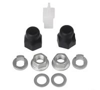 Juego completo para tuerca de bloqueo de motor de cubo de bicicleta eléctrica, arandela, cubierta de tuerca para un mantenimiento fiable de bicicleta eléctrica (14 mm delantero)