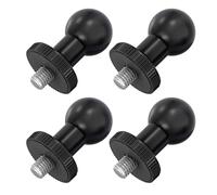 Juego con 4 adaptadores de cabeza esférica de 17 mm, adaptador de cabeza esférica de 17 mm, pieza para cámara, teléfono móvil y tableta, con compatibilidad estándar de tornillos de 1/", adaptador de