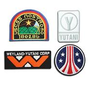 Juego con 4 parches de la película Alien: Sulaco, Weyland, USCM Colonial Marines, Eagle Crew, AL03