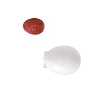 Juego creativo de fabricación de velas en forma de huevos con patrón único para decoración navideña, molde de vela decorativo