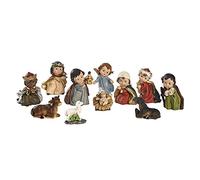 Juego creativo de pesebre de dibujos animados de Navidad, figuras de belén, estatua de Cristo, figura de resina, regalo religioso para la sagrada familia, juego de pesebre de dibujos animados, figura