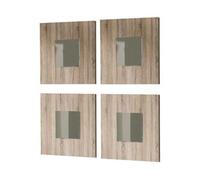 Juego cuatro espejos lupe color cambrian de pasillo moderno 45x45 cm