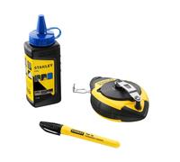 Stanley - Kit Trasr Grasa Max 30M + Tiza + Nivel