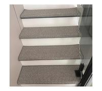 Juego de 1-15 alfombras de sisal Redondeadas y Lavables para escalones de Madera, con Bordes autoadhesivos y sin Cinta Adhesiva, para escaleras, Mayores niños(4pcs B,39.4x11.8x1.4)