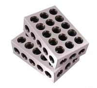 Juego de 1-2-3 bloques a juego - 23 bloques de configuración de acero de 1 x 2 x 3 pulgadas con 5 agujeros roscados para diseño de carpintería maquinista