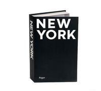 Juego de 1 3 libros de tapa dura para apilar libros falsos, lomos falsos, adorno decorativo para estante de mesa, decoración de biblioteca del hogar (Nueva York)