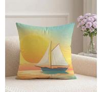 Juego de 1 Cojines Exterior Impermeable Naranja Funda Cojin 80x80 cm, Funda de Almohada para Sofaa Terciopelo Cuadradas con Cremallera Invisible, Sofa Terraza Banco Jardín Decorativas, (Bote) Z9-175