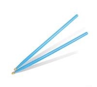 Juego de 1 par de baquetas profesionales de madera con punta ovalada para uso en tambores y platillos en tamaños 5A y 7A, ideal para principiantes (azul 7A)
