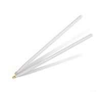 Juego de 1 par de baquetas profesionales de madera con punta ovalada para uso en tambores y platillos en tamaños 5A y 7A, ideal para principiantes (blanco 5A)